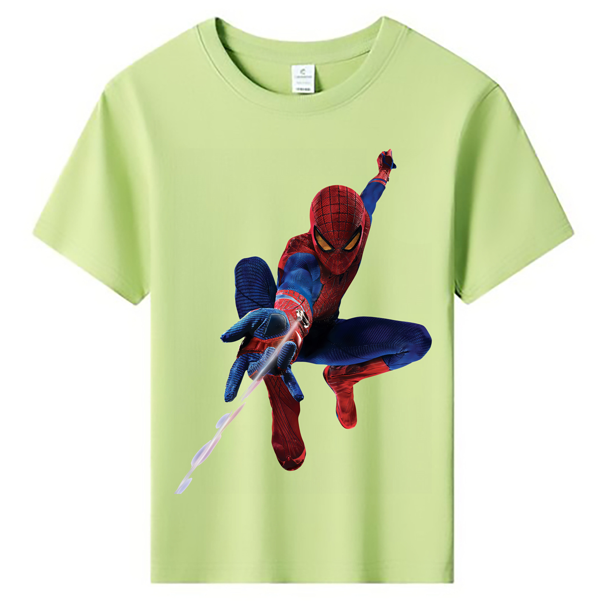 （画像用） Spider Man スパイダーマン 綿100％キッズTシャツ（フロントプリント）